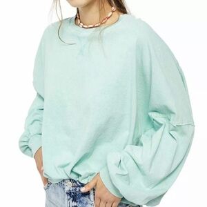 Free People We the Free 213 Long Sleeve Shirt Mint Women’s Size XS